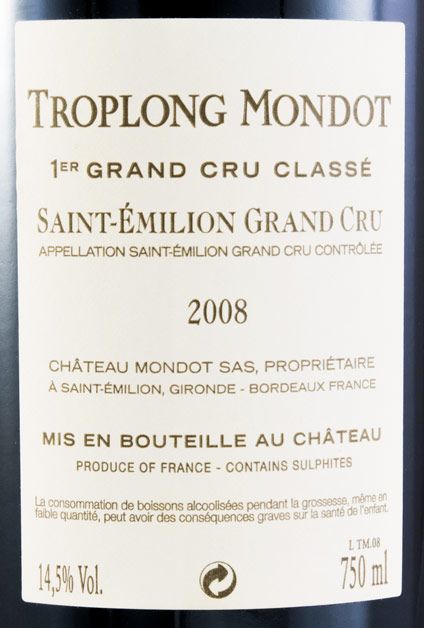 2008 Château Troplong Mondot Saint-Emilion tinto