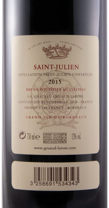 2015 Château Gruaud Larose Saint-Julien red