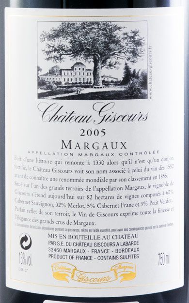 2005 Château Giscours Margaux tinto