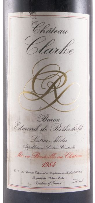 1984 Château Clarke Baron Edmond de Rothschild Listrac-Medoc tinto