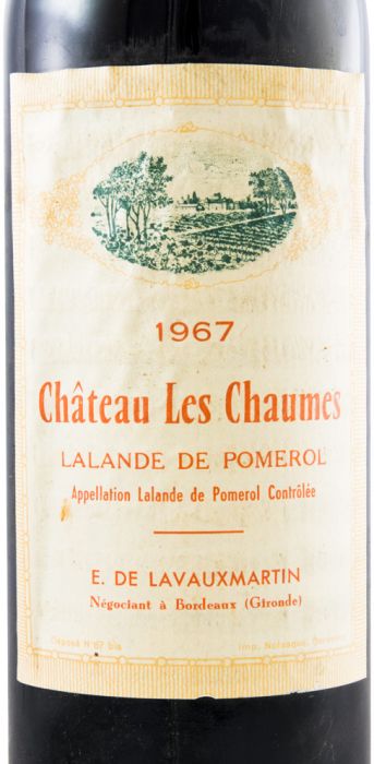 1967 Château Les Chaumes Lalande de Pomerol tinto