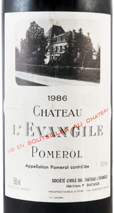 1986 Château L'Evangile Pomerol red