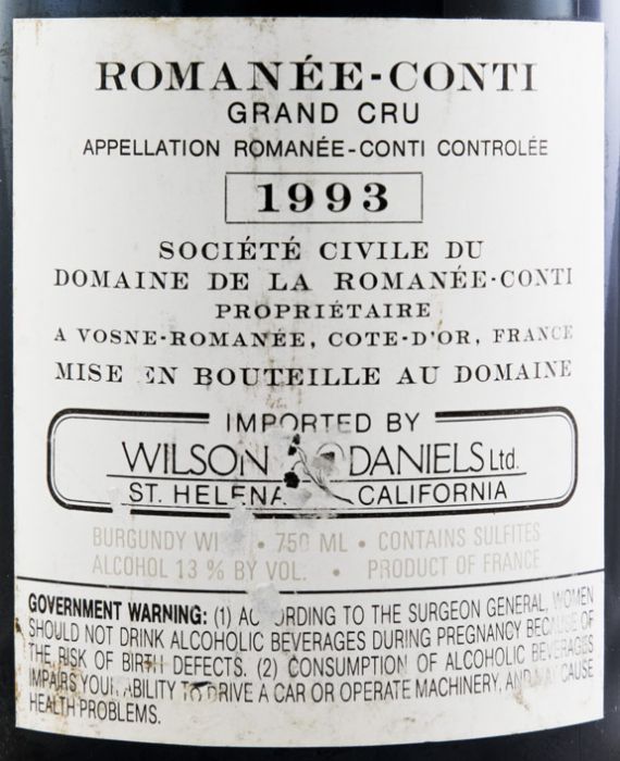 1993 Domaine de la Romanée-Conti red