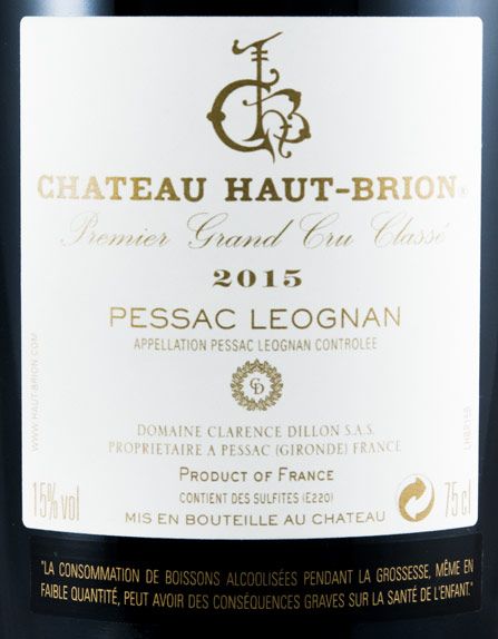 2015 Château Haut-Brion Pessac-Léognan tinto