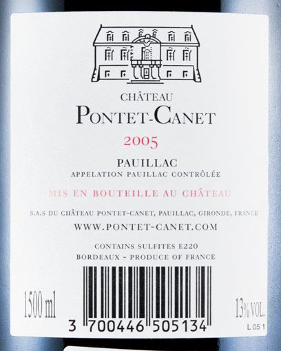 2005 Château Pontet-Canet Pauillac red 1.5L