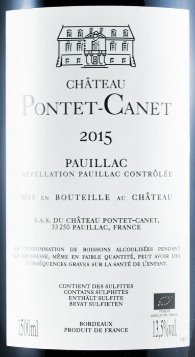 2015 Château Pontet-Canet Pauillac tinto 1,5L