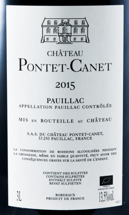 2015 Château Pontet-Canet Pauillac tinto 3L
