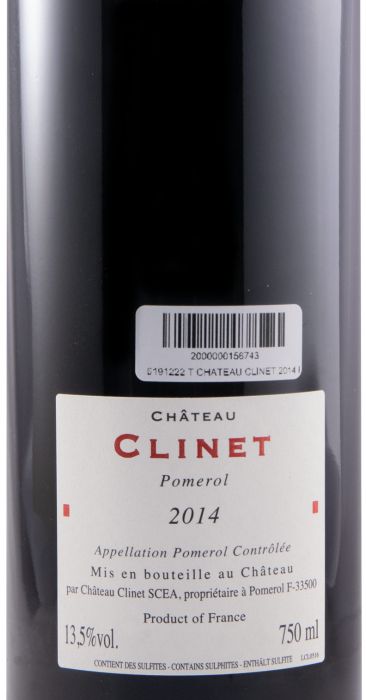 2014 Château Clinet Pomerol tinto