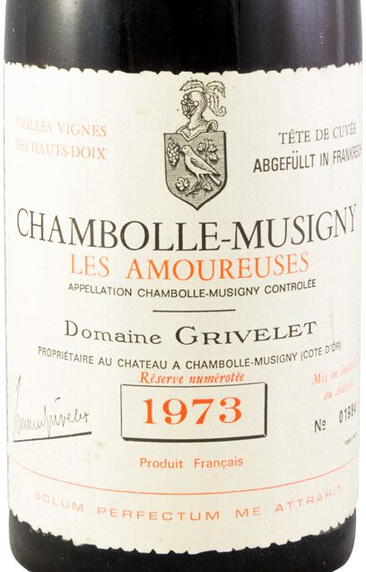 1973 Domaine Grivelet Les Amoureuses Chambolle-Musigny red