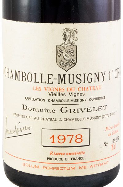 1978 Domaine Grivelet Chambolle-Musigny tinto