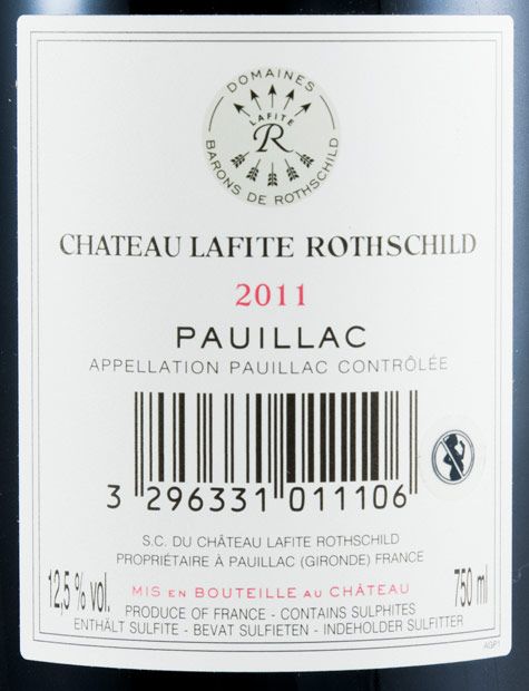 2011 Château Lafite Rothschild Pauillac tinto