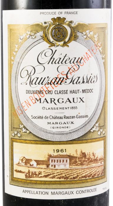 1961 Château Rauzan-Gassies Margaux tinto