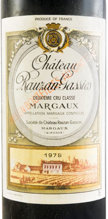 1978 Château Rauzan-Gassies Margaux tinto