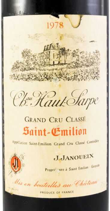 1978 Château Haut Sarpe Joseph Janoueix Saint-Émilion tinto