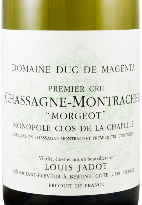 2014 Domaine Louis Jadot Morgeot Monopole Clos de la Chapelle Premier Cru Chassagne-Montrachet branco