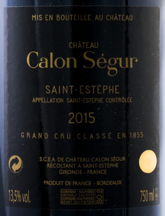 2015 Château Calon-Ségur Saint-Estèphe tinto