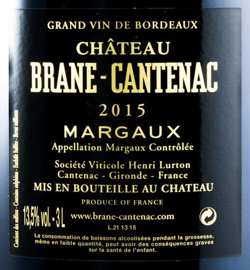 2015 Château Brane-Cantenac Margaux red 3L