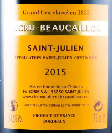 2015 Château Ducru-Beaucaillou Saint-Julien tinto