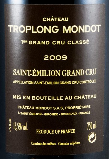 2009 Château Troplong Mondot Saint-Émilion red