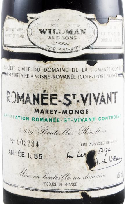 1985 Domaine de la Romanée-Conti Marey-Monge Romanée-Saint-Vivant tinto