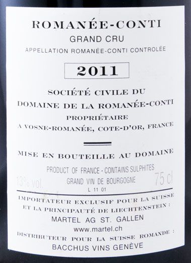2011 Domaine de la Romanée-Conti red