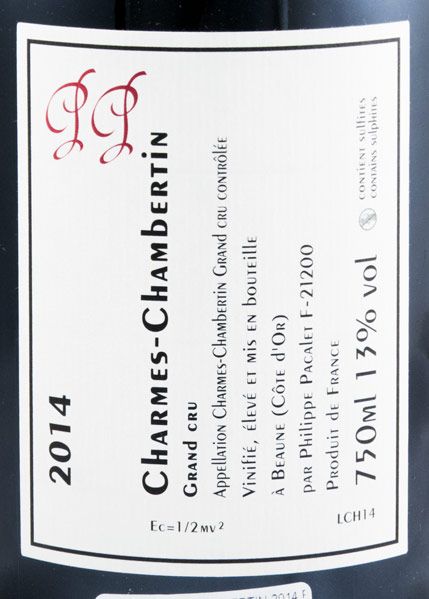 2014 Philippe Pacalet Grand Cru Charmes-Chambertin red
