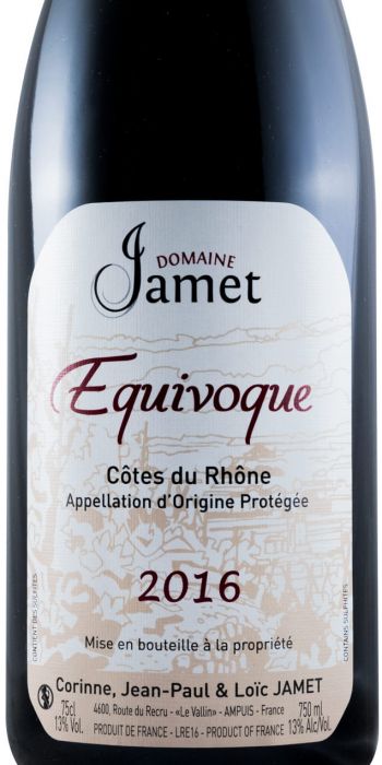 2016 Domaine Jamet Équivoque Côtes-du-Rhône red