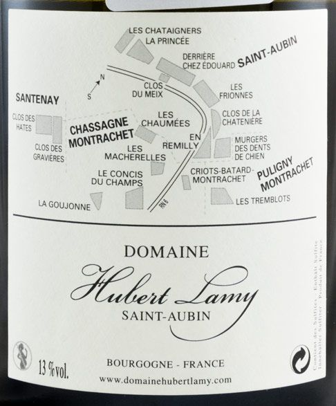 2016 Domaine Hubert Lamy En Remilly Premier Cru Saint-Aubin branco