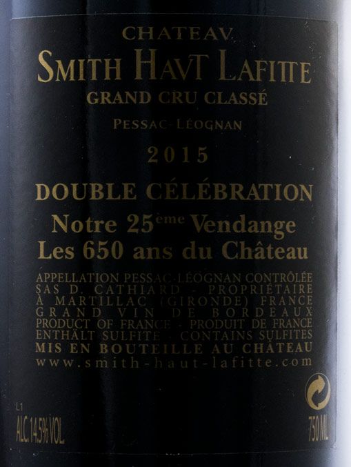 2015 Château Smith Haut Lafitte Pessac-Léognan tinto