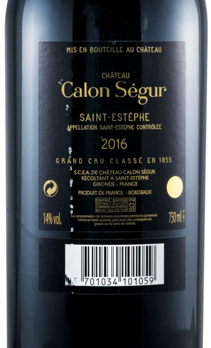 2016 Château Calon-Ségur Saint-Estèphe tinto