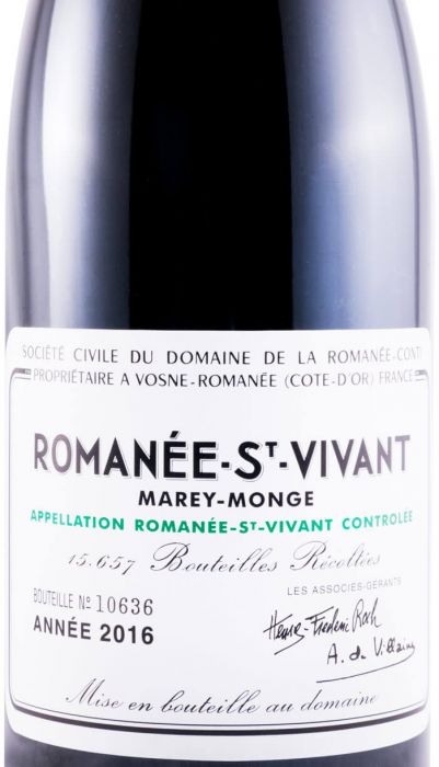 2016 Domaine de la Romanée-Conti Marey-Monge Romanée-Saint-Vivant red