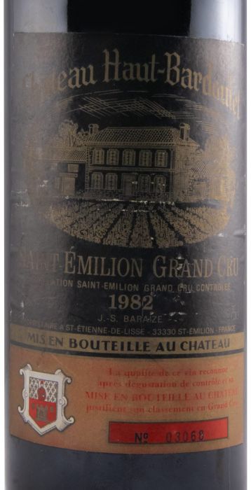 1982 Château Haut-Bardoulet Saint-Émilion red