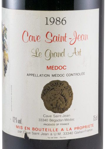 1986 Cave Saint-Jean Le Grand Art Medoc red