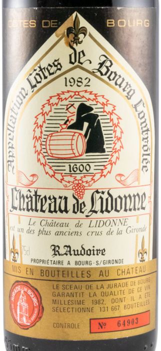 1982 Château de Lidonne R. Audoire Côtes de Bourg tinto