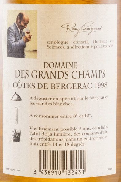 1998 Château Des Grands Champs Remy Cassignard Côtes de Bergerac white