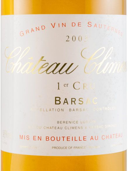 2003 Château Climens Barsac Sauternes white