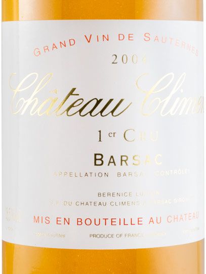 2004 Château Climens Barsac Sauternes branco