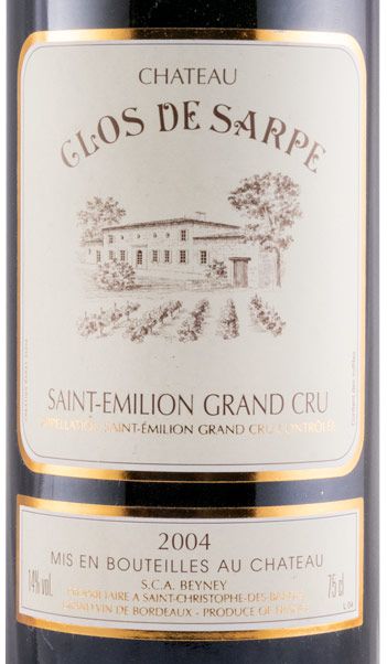 2004 Château Clos de Sarpe Saint-Émilion Grand Cru tinto