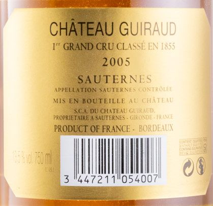 2005 Château Guiraud Sauternes branco