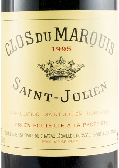 1995 Château Léoville Las Cases Clos Du Marquis Saint-Julien red