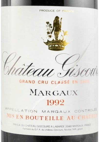 1992 Château Giscours Margaux red