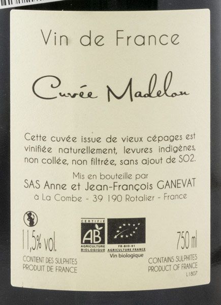 2018 Jean-François Ganevat Cuvée Madelon biológico tinto