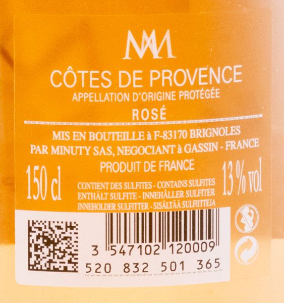 2019 Château Minuty M de Minuty Côtes de Provence rosé 1.5L