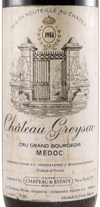 1984 Château Greysac Medoc red