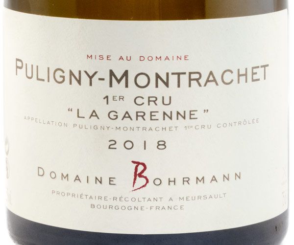 2018 Domaine Bohrmann La Garenne Puligny-Montrachet white