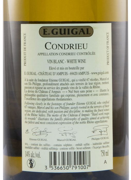 2015 E. Guigal Condrieu Côte-Rôtie branco
