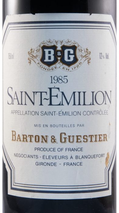 1985 Barton & Guestier Saint-Émilion red
