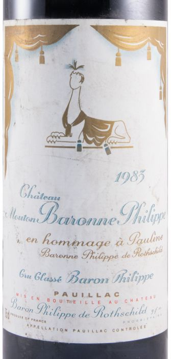 1983 Château Mouton Baronne Philippe Baron Philippe Rothschild red