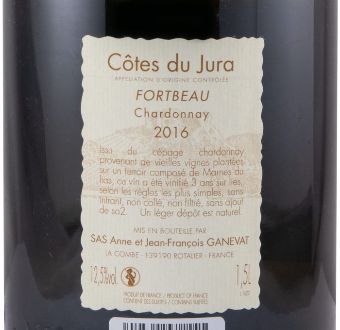 2016 Jean-François Ganevat Fortbeau Chardonnay Côtes du Jura branco 1,5L