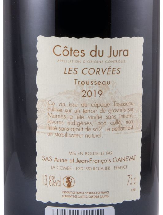 2019 Jean-François Ganevat Les Corvées Trousseau Côtes du Jura red
